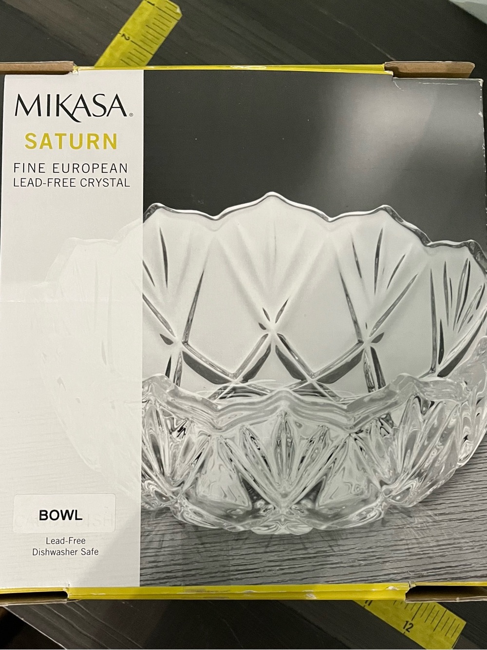 Mikasa Clear Crystal Saturn Decorative Bowl